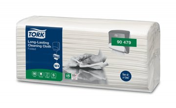 Textilní utěrka skládaná TORK 90479 Long-Lasting (Purolin), 90 ks, 1 vrstva, bílá