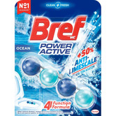 BREF POWER AKTIV závěsný WC blok kuličky, modrý/Ocean Breeze