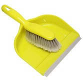 Smetáček a lopatka s gumovou lištou, žlutý