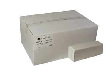 Papírové ručníky ZZ ALFA TOP 5000, 1 vrstva, recykl, šedé