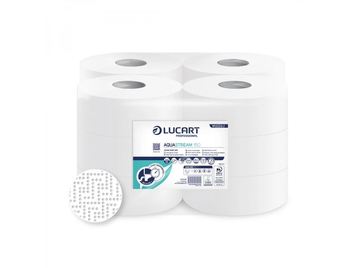 EKO Toaletní papír pr.190, rychle rozpustný, 12 rolí, 2 vrstvy, celulóza, bílý, ECOLABEL