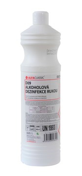 D09 ALKOHOLOVÁ DEZINFEKCE RUKOU, 1l, dezinfekční prostředek na ruce