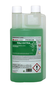 G01 RAJ EXTRA dávkovací lahev 1 l, čisticí a mycí prostředek