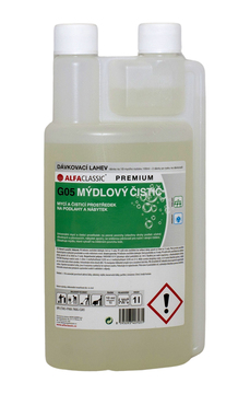 G05 Mýdlový čistič dávkovací lahev 1 l, čisticí prostředek